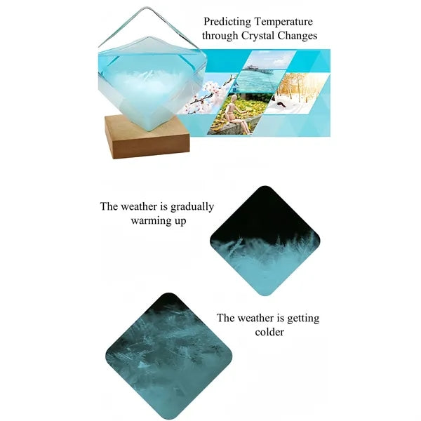 Crystal Weather Glass With Wood Base Free Shipping