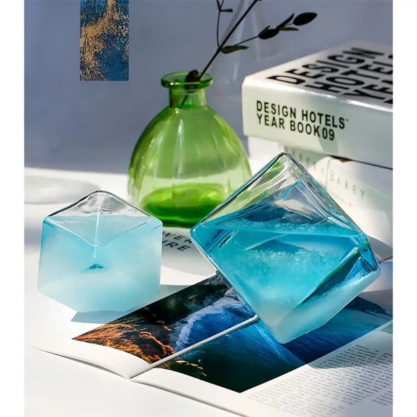 Crystal Weather Glass With Wood Base Free Shipping
