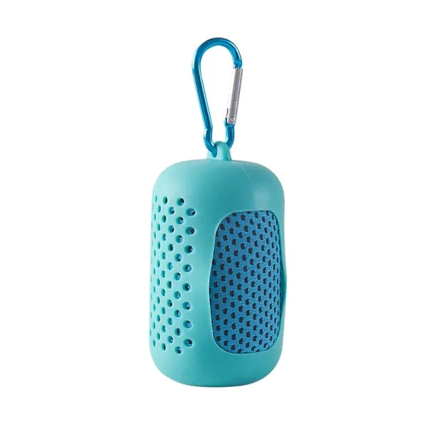 Quickly Drying Microfiber Cooling Towel with Silicone Bottle