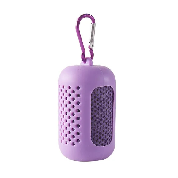 Quickly Drying Microfiber Cooling Towel with Silicone Bottle