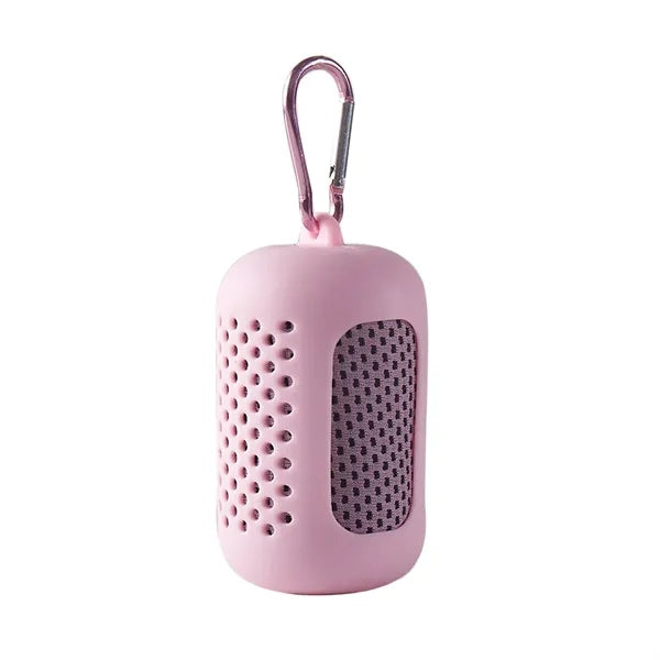 Quickly Drying Microfiber Cooling Towel with Silicone Bottle