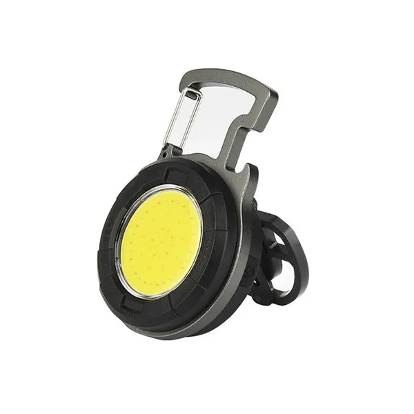 Rechargeable Compact Round Mini Keychain Flashlight