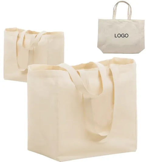 Recycle 6 oz Canvas Tote Bag With Gussets