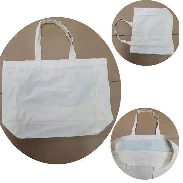 Recycle 6 oz Canvas Tote Bag With Gussets