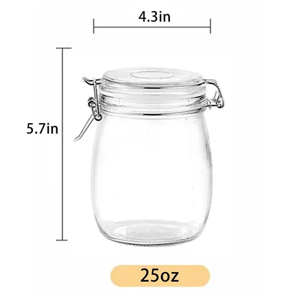 17oz Wide-Mouth Thick Glass Jars with Airtight Lids