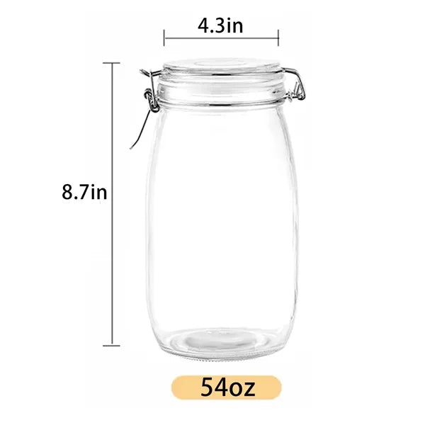 17oz Wide-Mouth Thick Glass Jars with Airtight Lids