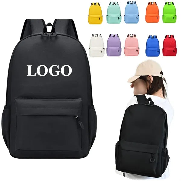 Oxford cloth Unisex School Backpack With 3 Packets