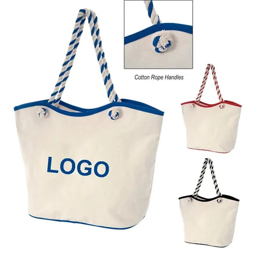 16 OZ Canvas Tote Bag With Rope Handle