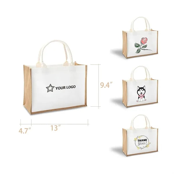 Logo Canvas/Jute Tote Bag