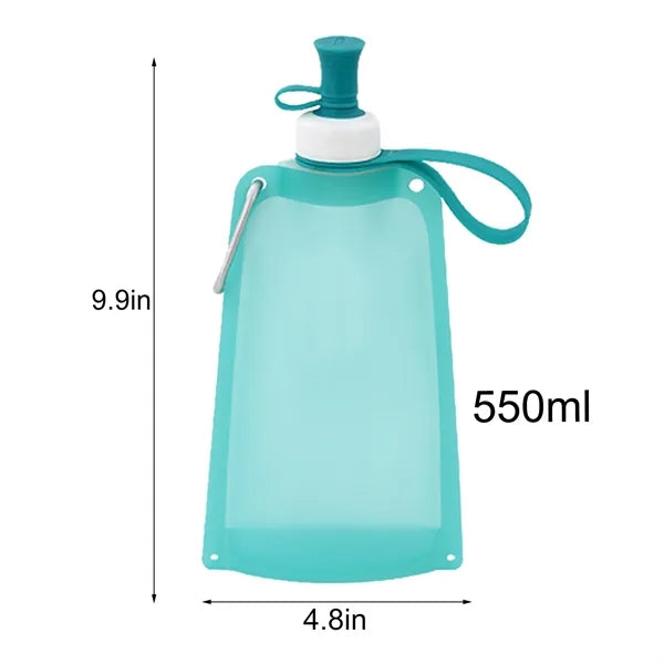 550ml Outdoor Portable Silicone Water Bag