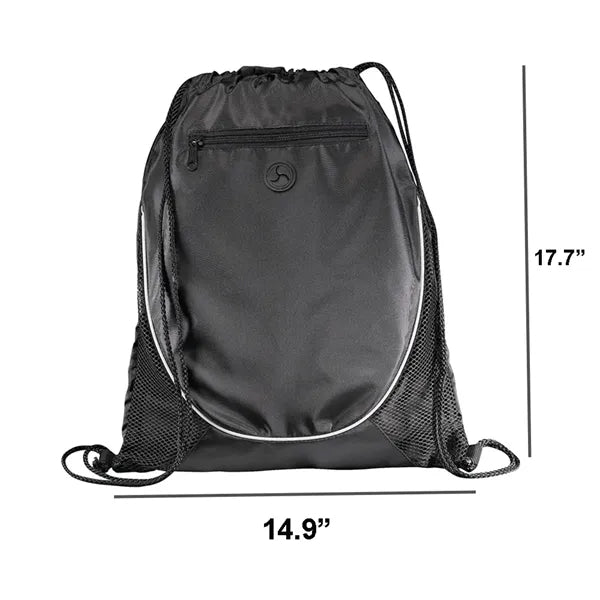 Polyster Drawstring Backpack With Earbud Port