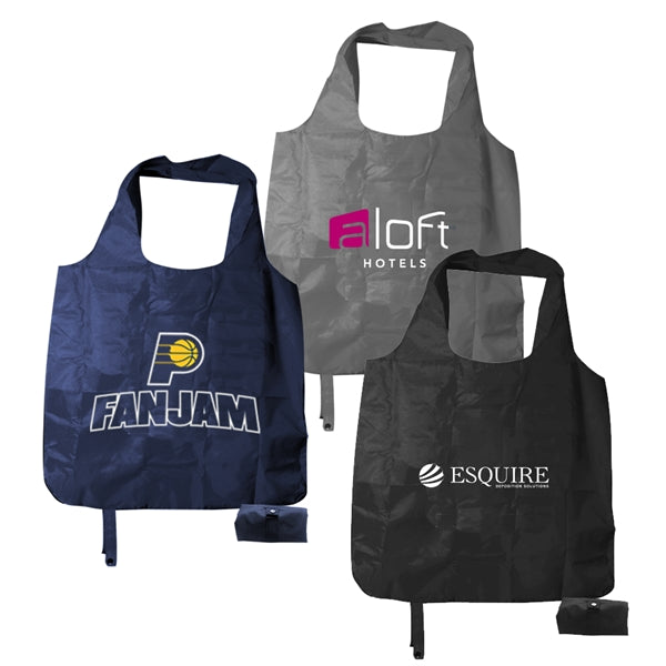 Poly Tote Bag Rolls Up with a Strap