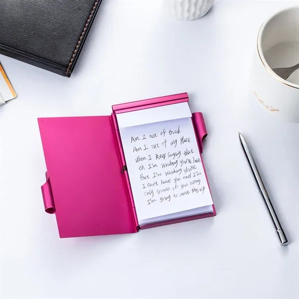 Aluminum Alloy Card Case With Pen Notebook