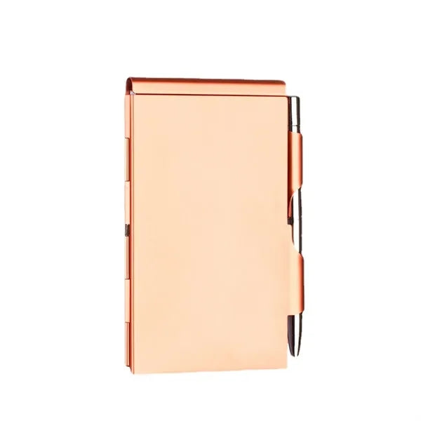 Aluminum Alloy Card Case With Pen Notebook