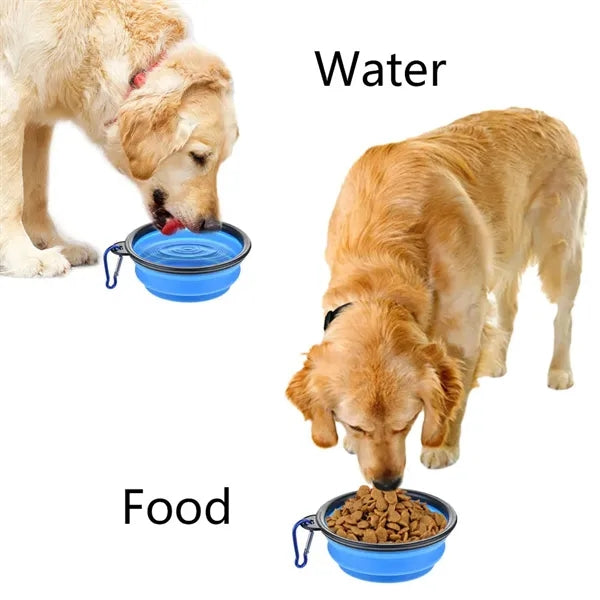 11.8oz Foldable Pet Travel Bowl with Silicone Design