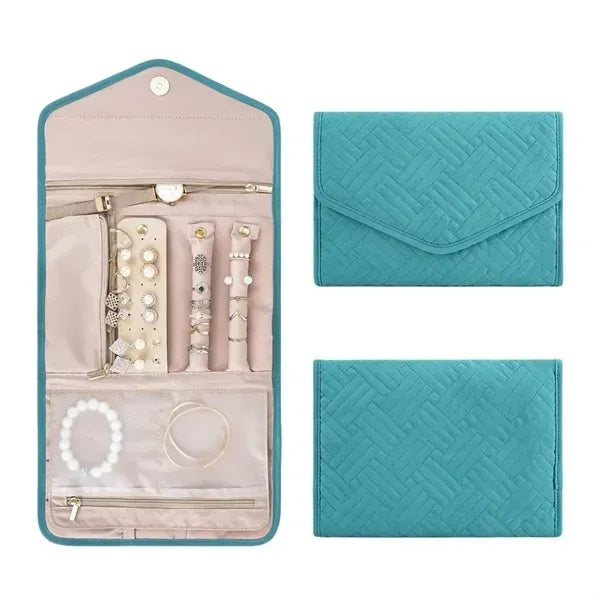 Travel Jewelry Roll - Compact Organizer for Storage