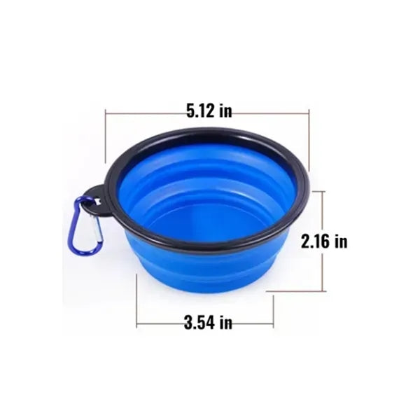 11.8oz Foldable Pet Travel Bowl with Silicone Design