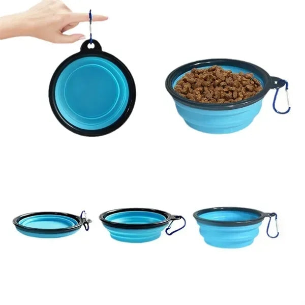 11.8oz Foldable Pet Travel Bowl with Silicone Design