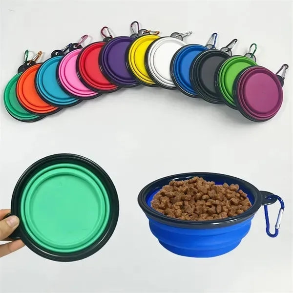 11.8oz Foldable Pet Travel Bowl with Silicone Design