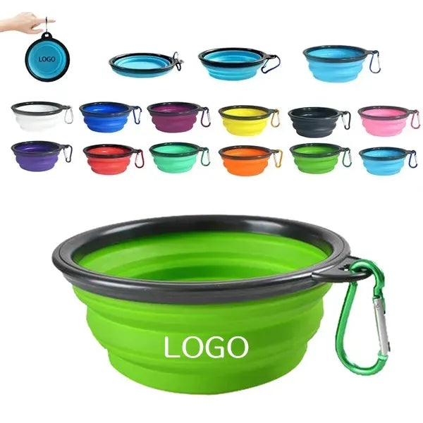 11.8oz Foldable Pet Travel Bowl with Silicone Design