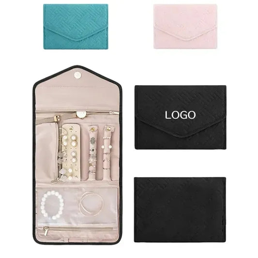 Travel Jewelry Roll - Compact Organizer for Storage
