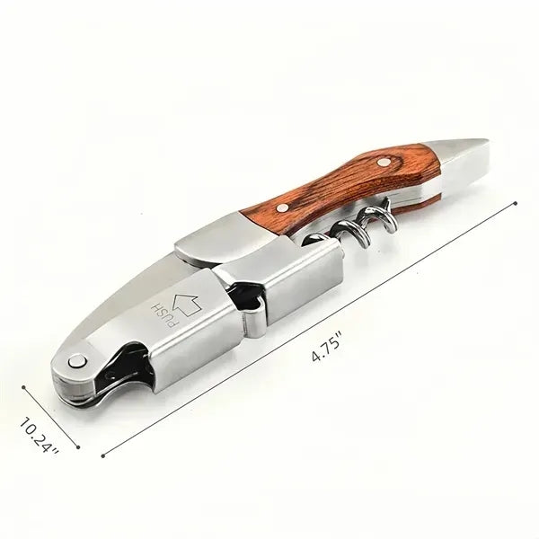 Steel Wine Opener - Ergonomic Corkscrew for Bottles