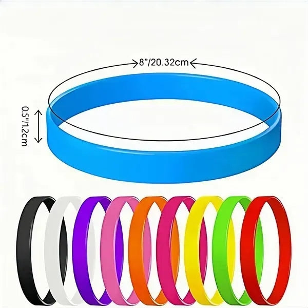 Colorful Silicone Wristbands - Variety Pack