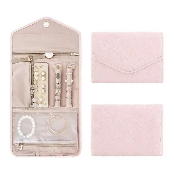 Travel Jewelry Roll - Compact Organizer for Storage