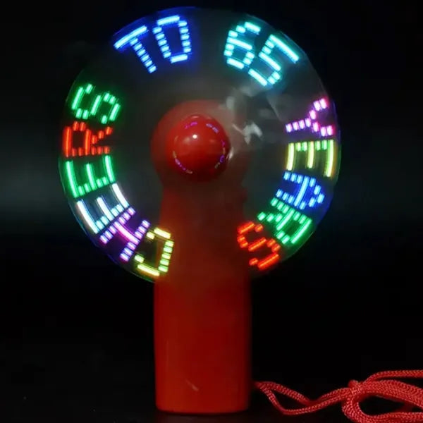 Handheld Fan With LED Message