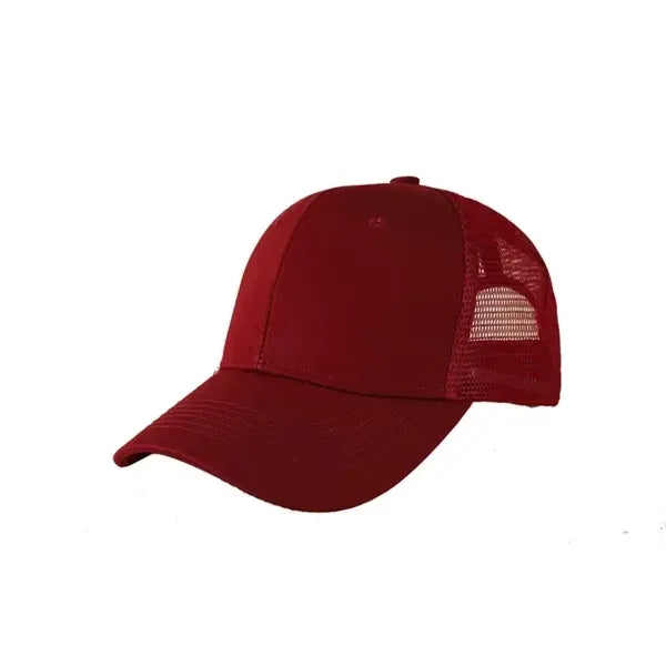 Cotton Semi-Net Truck Cap - 6 Panel Structured Design