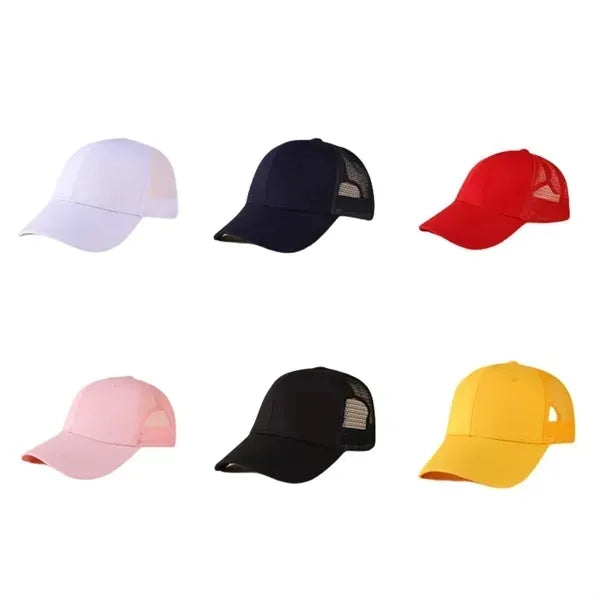 Cotton Semi-Net Truck Cap - 6 Panel Structured Design