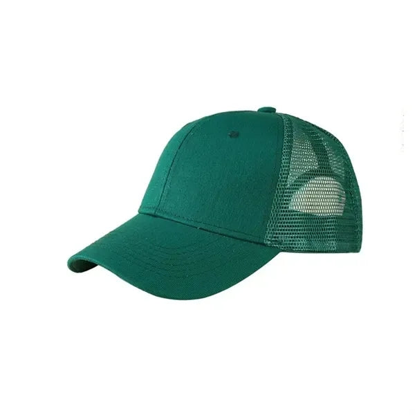 Cotton Semi-Net Truck Cap - 6 Panel Structured Design