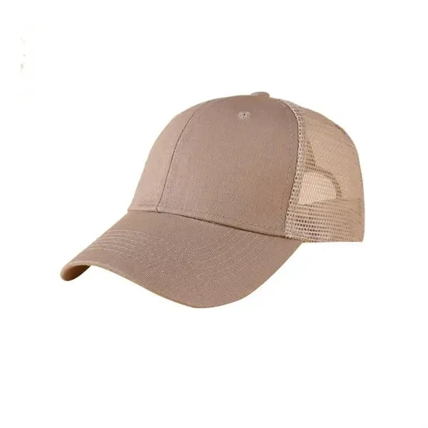 Cotton Semi-Net Truck Cap - 6 Panel Structured Design