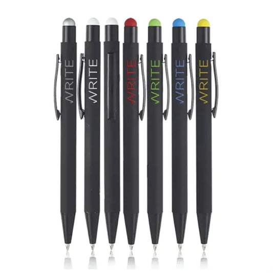 Rubberized Color Pop Pen with Stylus