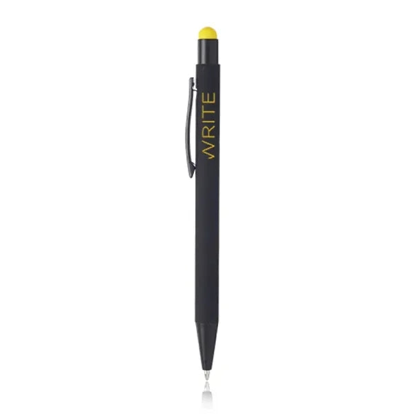 Rubberized Color Pop Pen with Stylus