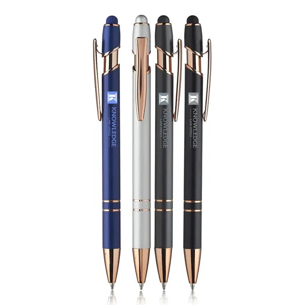 Metal Stylus Pen with Rose Gold Trim