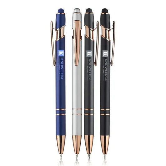 Metal Stylus Pen with Rose Gold Trim