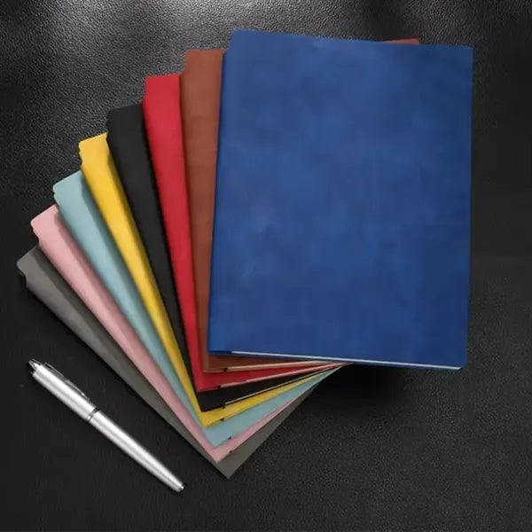 2025 A5 Business Office Faux Leather Notebook with Pen