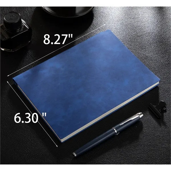 2025 A5 Business Office Faux Leather Notebook with Pen