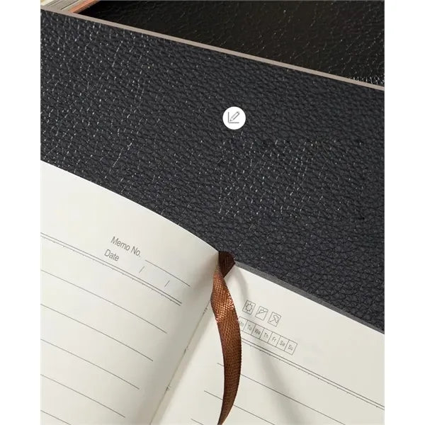 2025 A5 Business Office Faux Leather Notebook with Pen