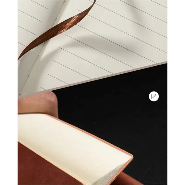 2025 A5 Business Office Faux Leather Notebook with Pen
