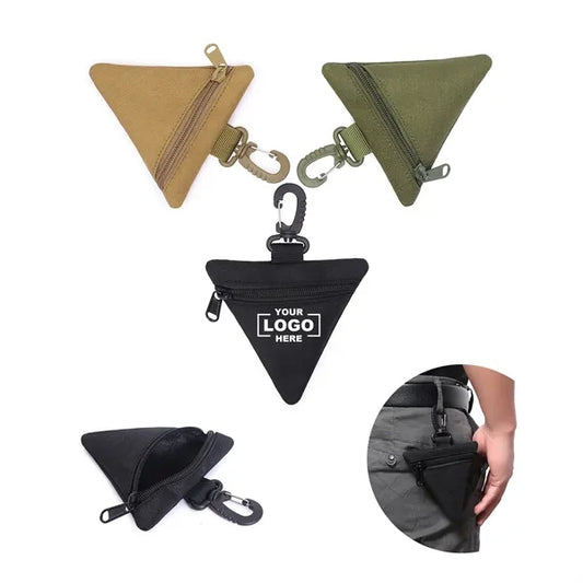 Mini Tactical Zipper Pouch with Clip for Travel & EDC