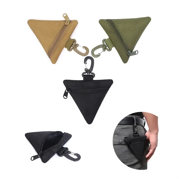 Mini Tactical Zipper Pouch with Clip for Travel & EDC