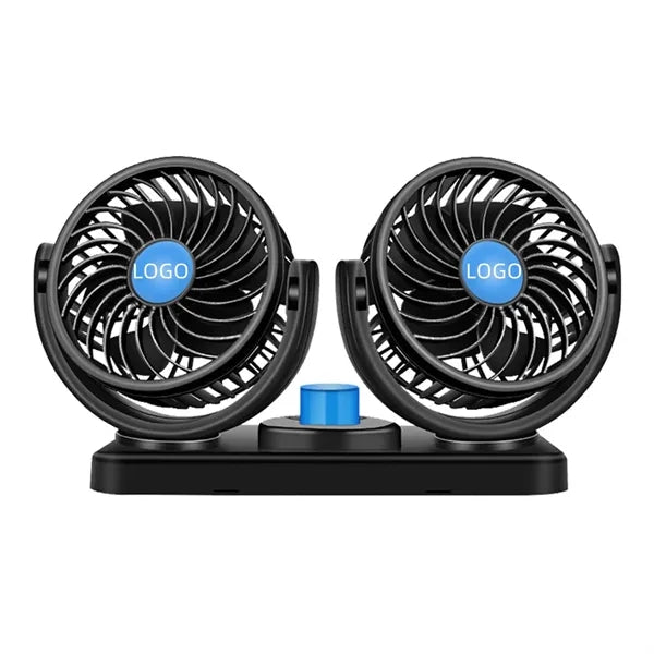 Mini Dual Car 360 Rotation USB fan