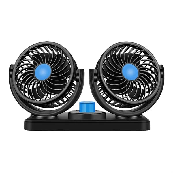 Mini Dual Car 360 Rotation USB fan
