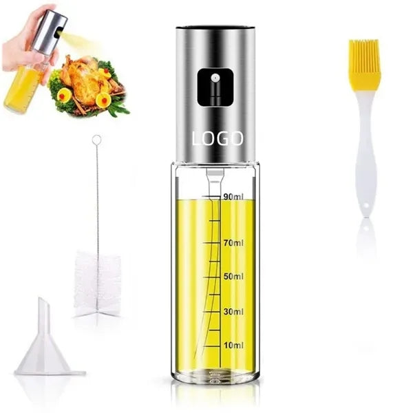 2-in-1 100ml Glass Oil Sprayer And Dispenser Spray Bottle
