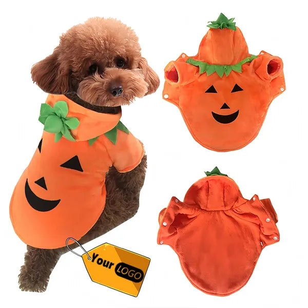 Pet Halloween Pumpkin Costume For Dogs
