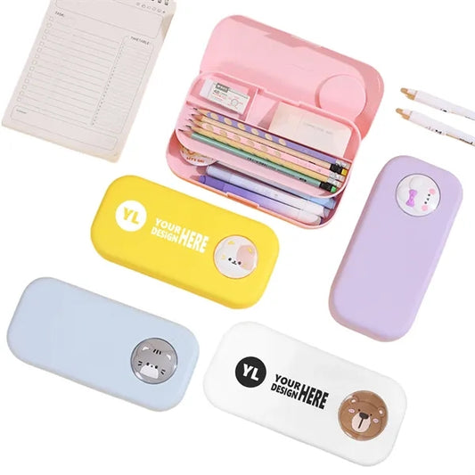 Large Capacity Double-Layer Pencil Case