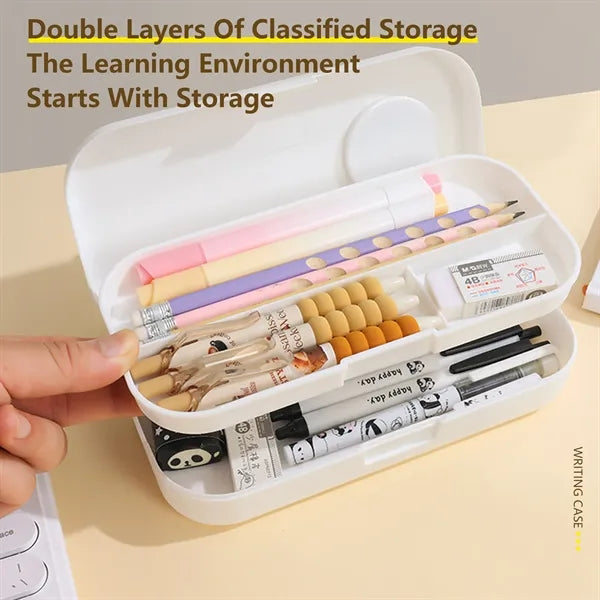 Large Capacity Double-Layer Pencil Case