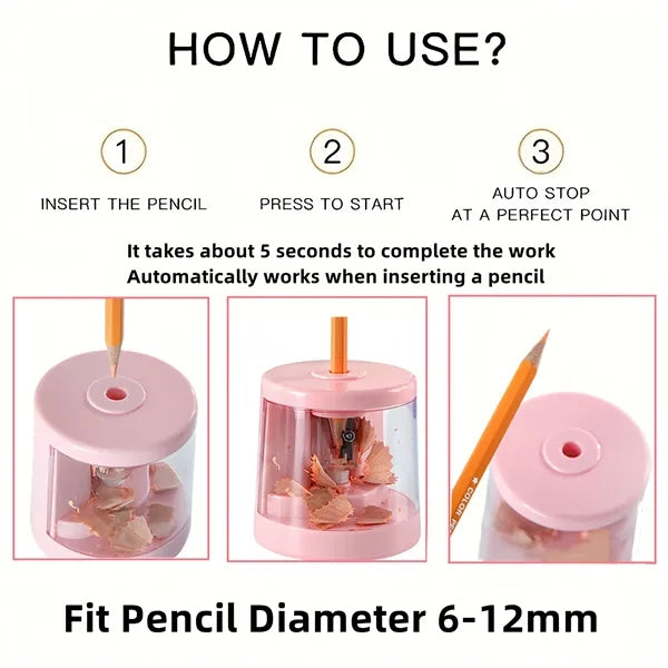 Electric Pencil Sharpener With Blades